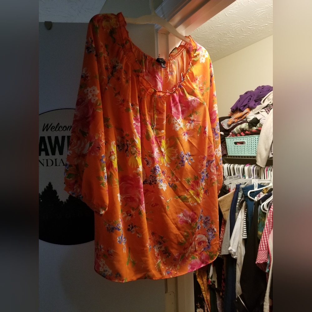 Chaps Floral Blouse
